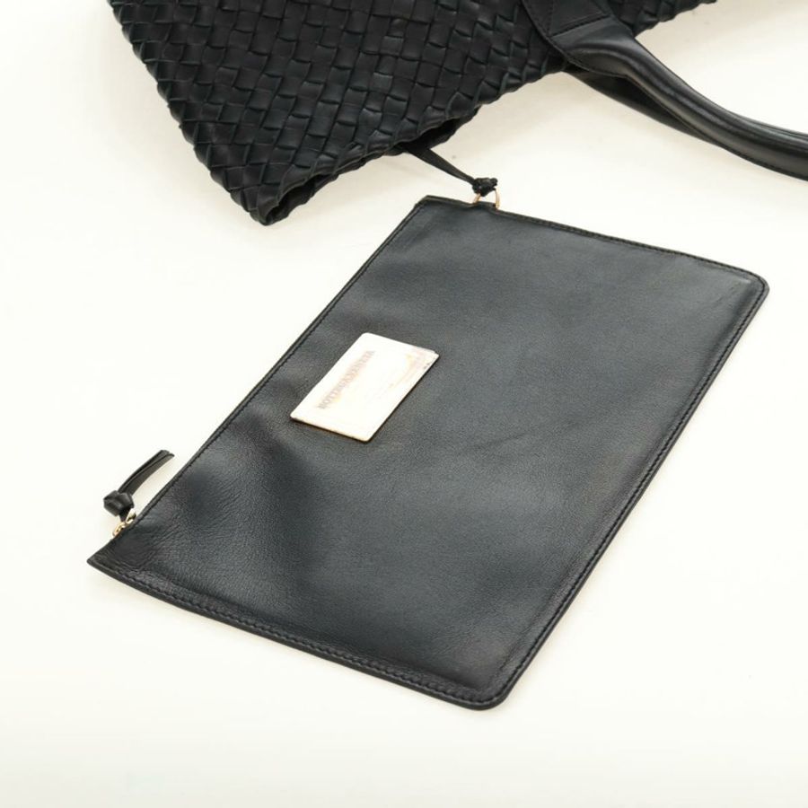 【日本直送】BOTTEGA VENETA INTRECCIATO Cabas PM 手提包,黑色真皮,正品 am11891SM-17