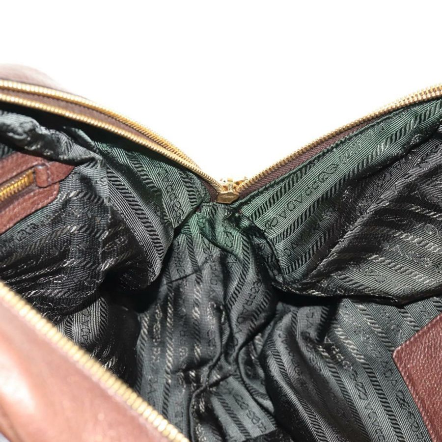 【日本直送】PRADA Ready Lock 肩背手提包,棕色金色皮革,BL0557,正品 am11881SAV-24