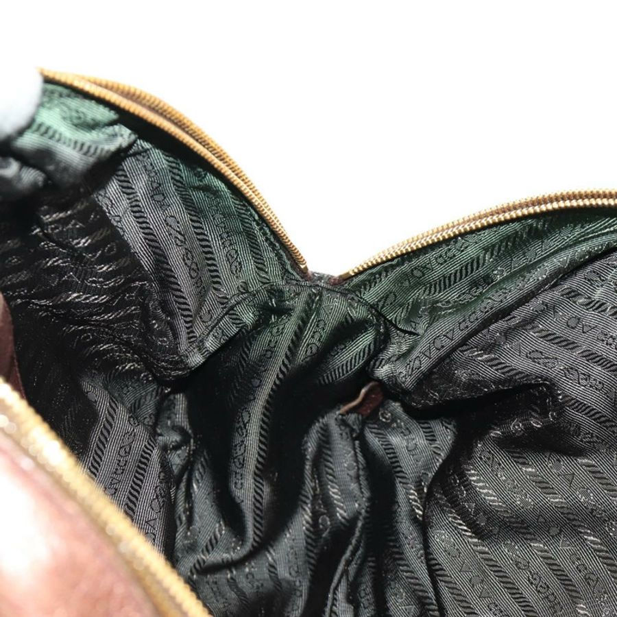 【日本直送】PRADA Ready Lock 肩背手提包,棕色金色皮革,BL0557,正品 am11881SAV-25