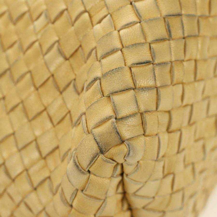 【日本直送】BOTTEGA VENETA INTRECCIATO Cabas PM 手提包 皮革 金色 141498 Auth am11898V-9