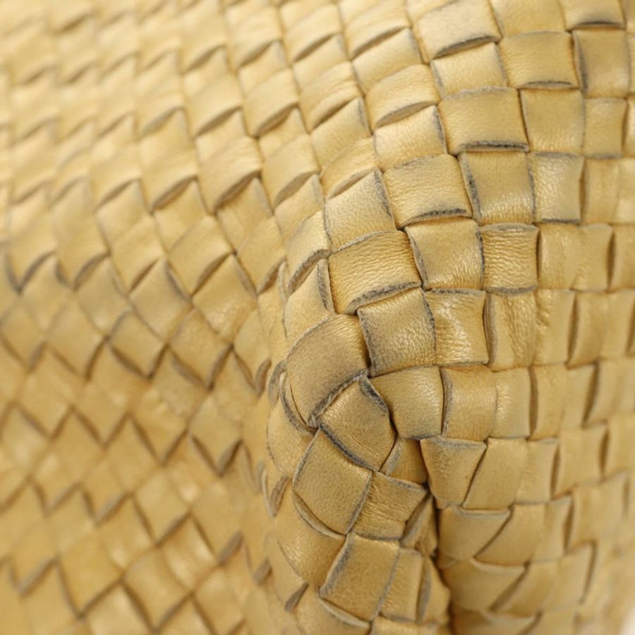 【日本直送】BOTTEGA VENETA INTRECCIATO Cabas PM 手提包 皮革 金色 141498 Auth am11898V-14