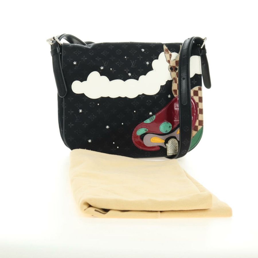【日本直送】路易威登 Monogram Satin Musette Comte de Fe 手袋 黑色 M92273 LV 正品 179540SAV-11