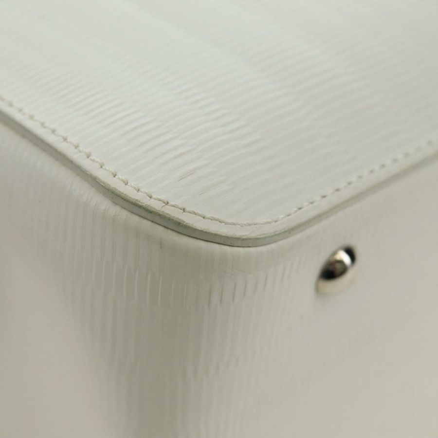 【日本直送】Salvatore Ferragamo Gancini 手提包 PVC 皮革 兩用 白色銀色 正品 179530V-25