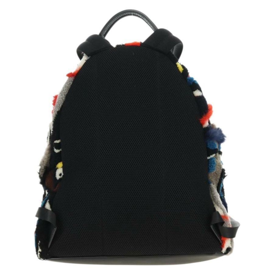 【日本直送】FENDI Bore 背包,毛絨多色銀色,正品編號 185333M-1