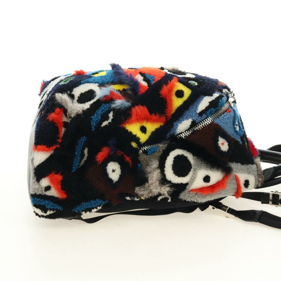 【日本直送】FENDI Bore 背包,毛絨多色銀色,正品編號 185333M-3