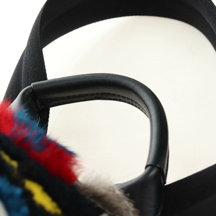 【日本直送】FENDI Bore 背包,毛絨多色銀色,正品編號 185333M-13