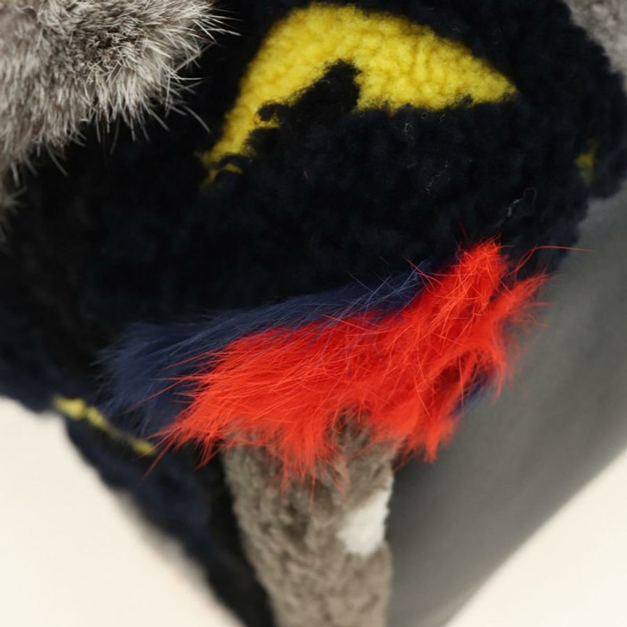 【日本直送】FENDI Bore 背包,毛絨多色銀色,正品編號 185333M-15