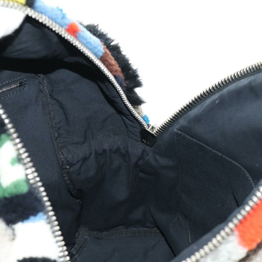 【日本直送】FENDI Bore 背包,毛絨多色銀色,正品編號 185333M-23