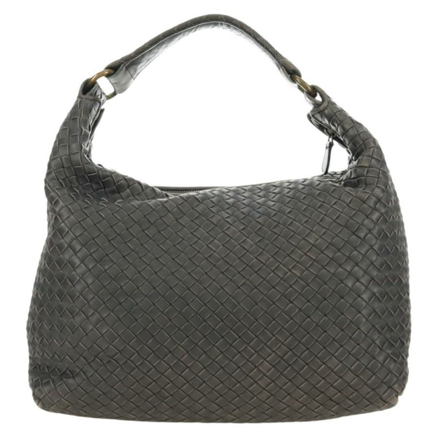 【日本直送】BOTTEGA VENETA INTRECCIATO 皮革肩背包 灰色 金色 正品 185312M-1