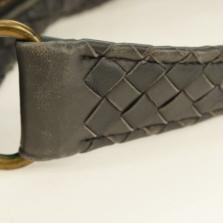 【日本直送】BOTTEGA VENETA INTRECCIATO 皮革肩背包 灰色 金色 正品 185312M-8