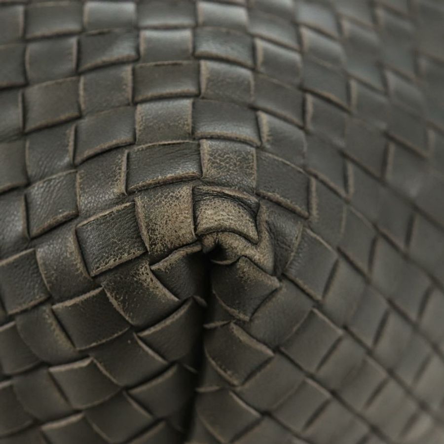 【日本直送】BOTTEGA VENETA INTRECCIATO 皮革肩背包 灰色 金色 正品 185312M-15