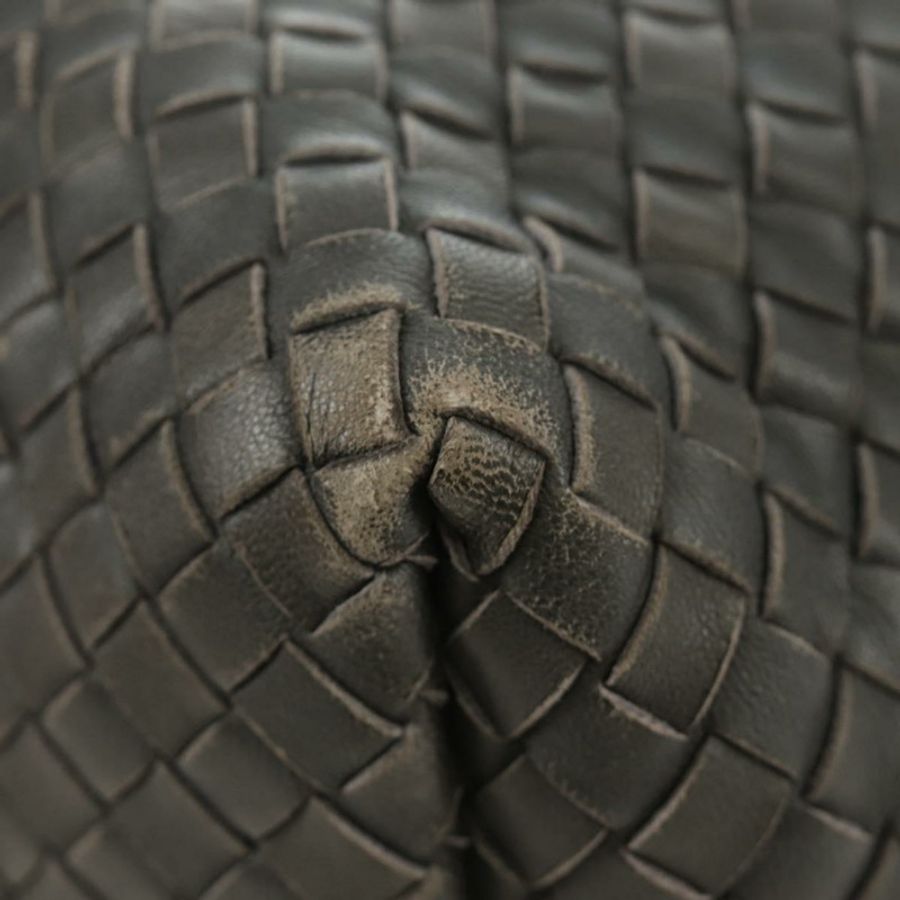 【日本直送】BOTTEGA VENETA INTRECCIATO 皮革肩背包 灰色 金色 正品 185312M-16
