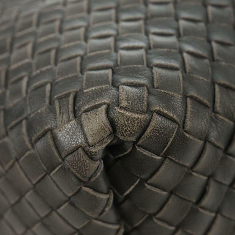 【日本直送】BOTTEGA VENETA INTRECCIATO 皮革肩背包 灰色 金色 正品 185312M-18