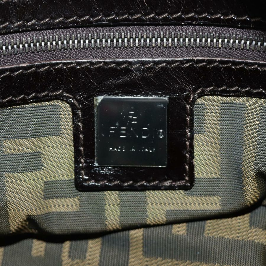 【日本直送】FENDI Zucca帆布Mamma Baguette單肩包 紅色銀色 正品 185692V-21