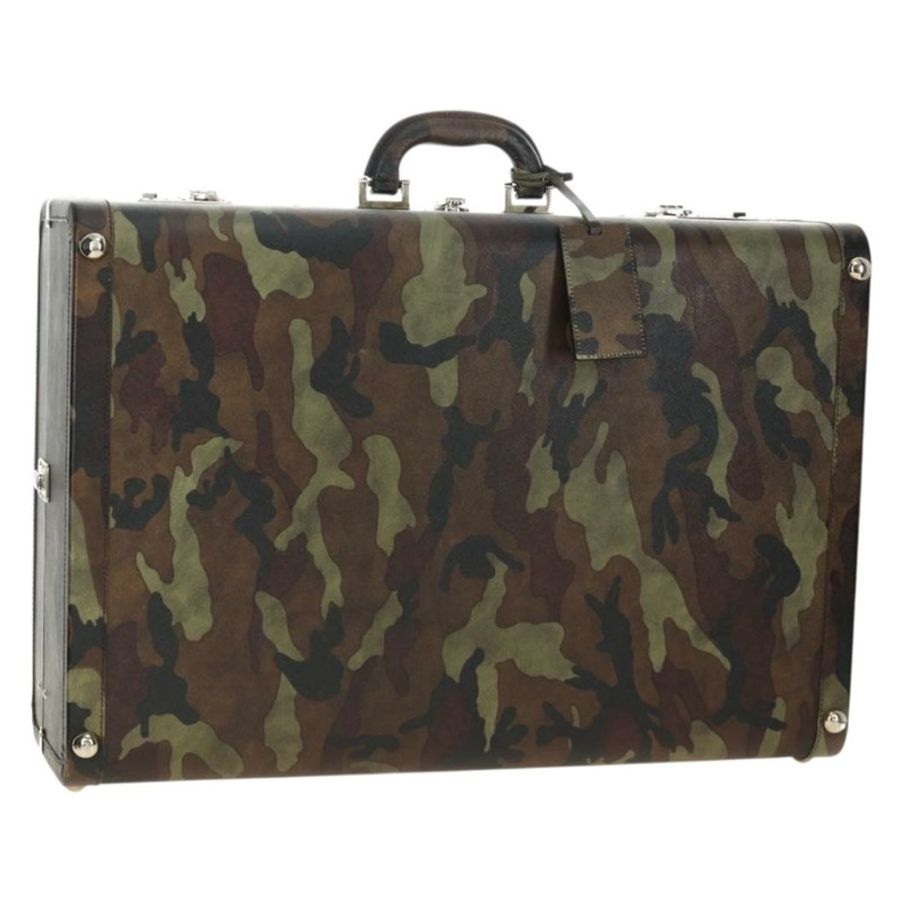 【日本直送】PRADA Trunk Saffiano 皮革迷彩款 Auth 185558V-0