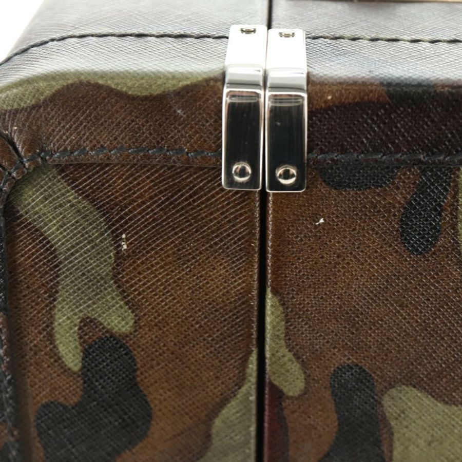 【日本直送】PRADA Trunk Saffiano 皮革迷彩款 Auth 185558V-6
