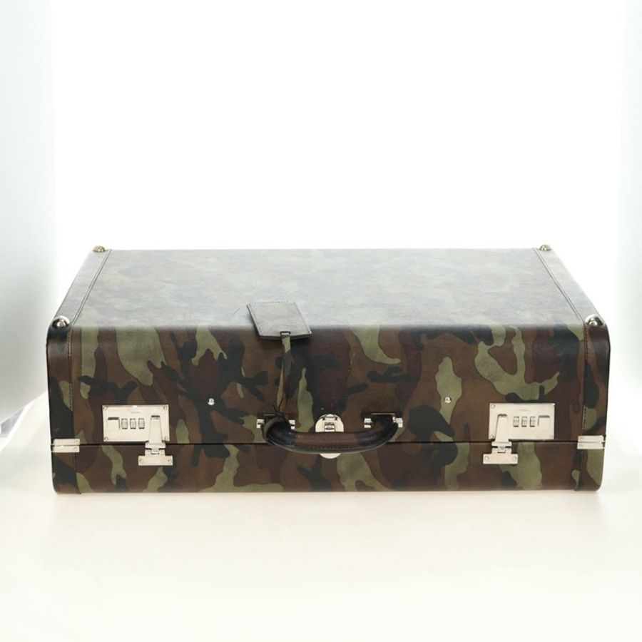 【日本直送】PRADA Trunk Saffiano 皮革迷彩款 Auth 185558V-8