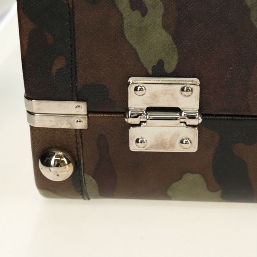 【日本直送】PRADA Trunk Saffiano 皮革迷彩款 Auth 185558V-19