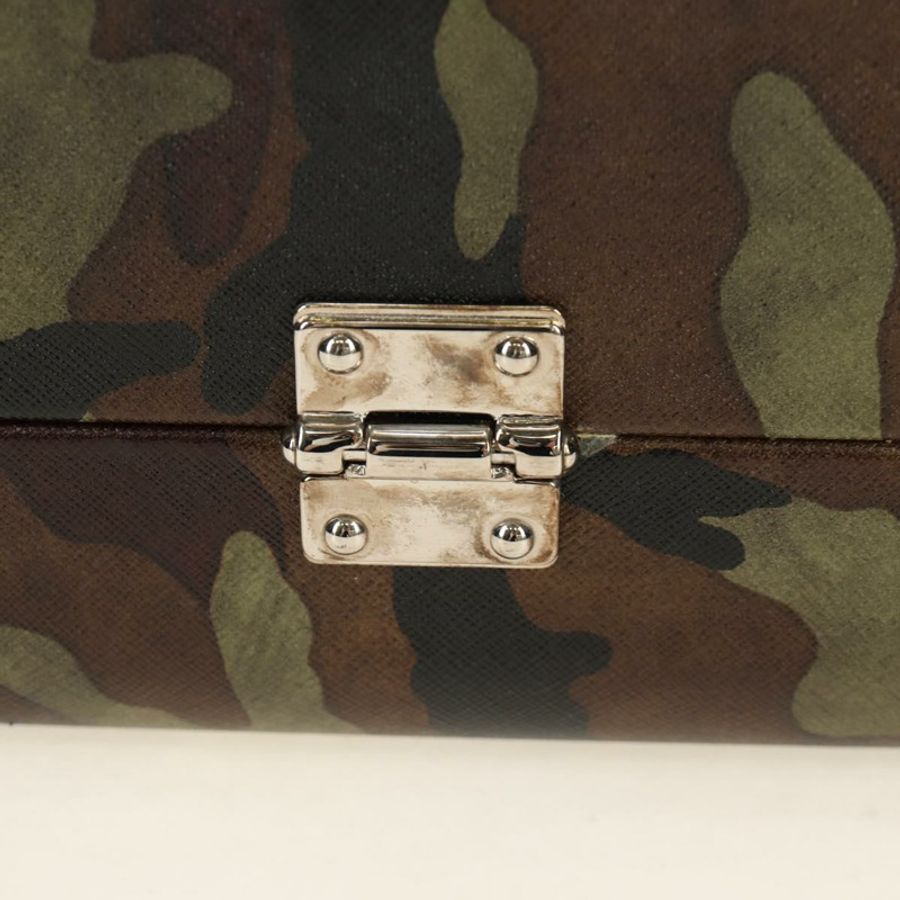 【日本直送】PRADA Trunk Saffiano 皮革迷彩款 Auth 185558V-20