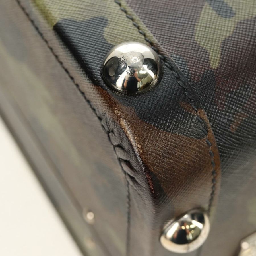 【日本直送】PRADA Trunk Saffiano 皮革迷彩款 Auth 185558V-22
