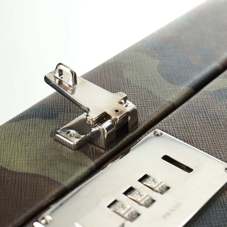 【日本直送】PRADA Trunk Saffiano 皮革迷彩款 Auth 185558V-26