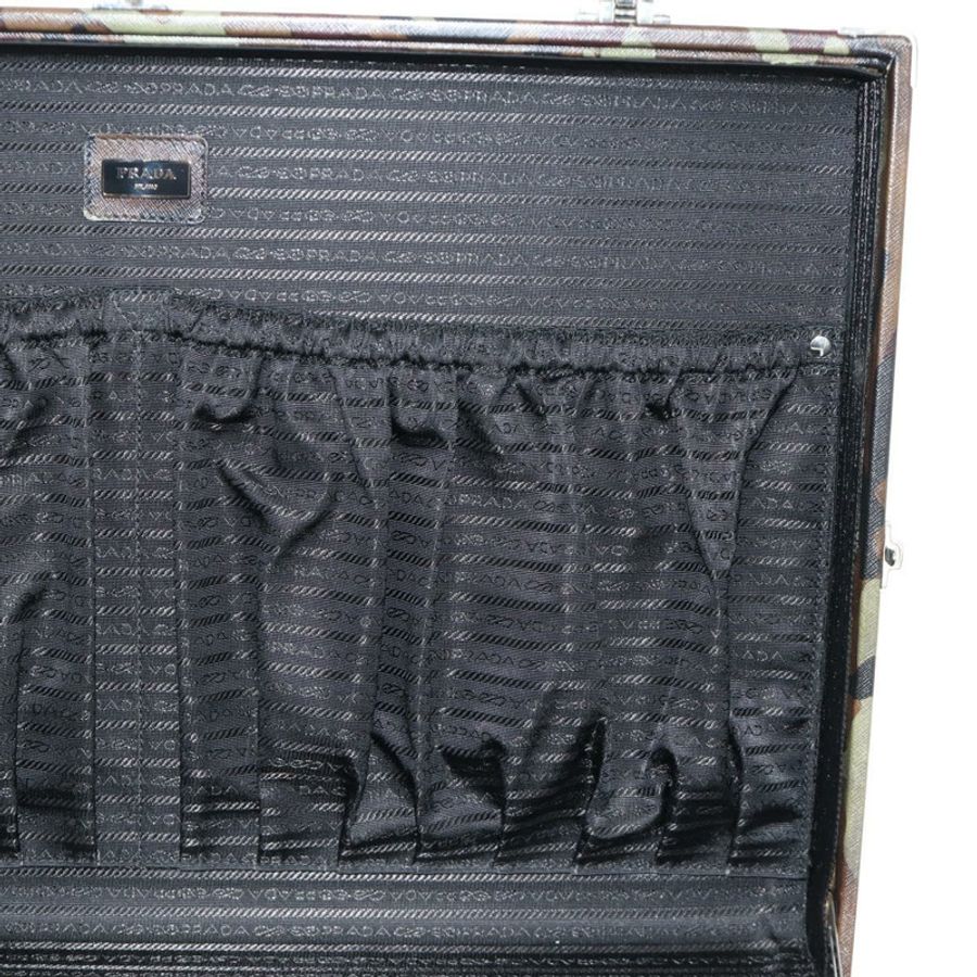 【日本直送】PRADA Trunk Saffiano 皮革迷彩款 Auth 185558V-29