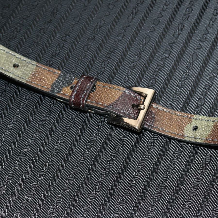 【日本直送】PRADA Trunk Saffiano 皮革迷彩款 Auth 185558V-35