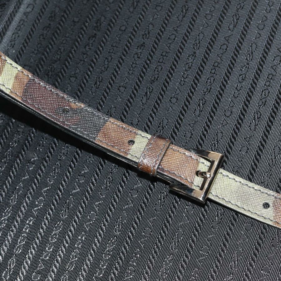 【日本直送】PRADA Trunk Saffiano 皮革迷彩款 Auth 185558V-36