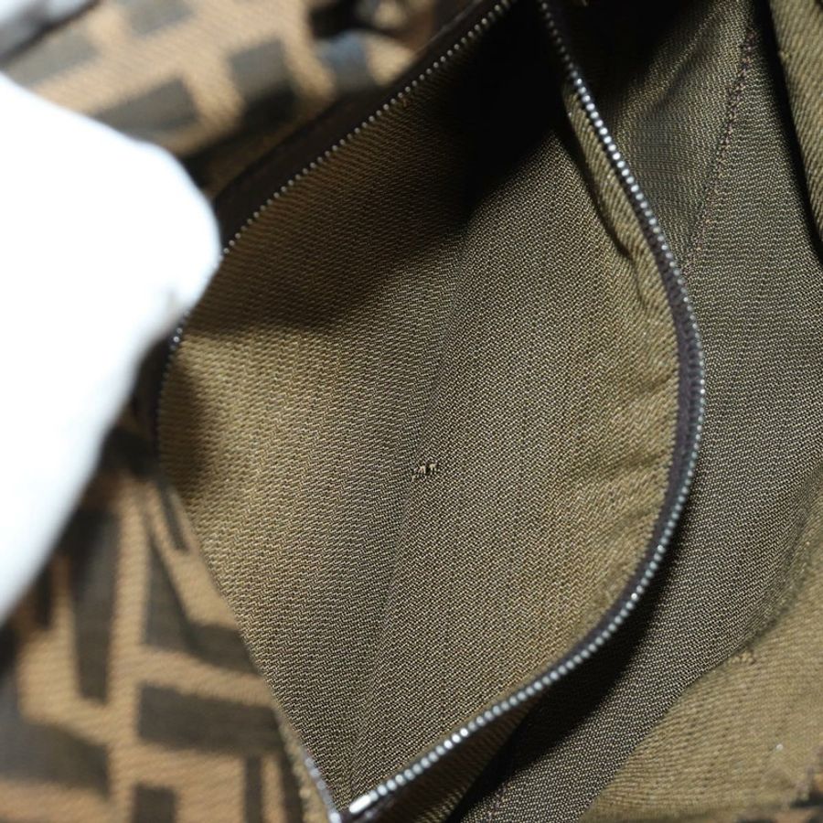 【日本直送】FENDI Zucca帆布Mamma Baguette單肩包 黑色棕色 正品 185313M-24