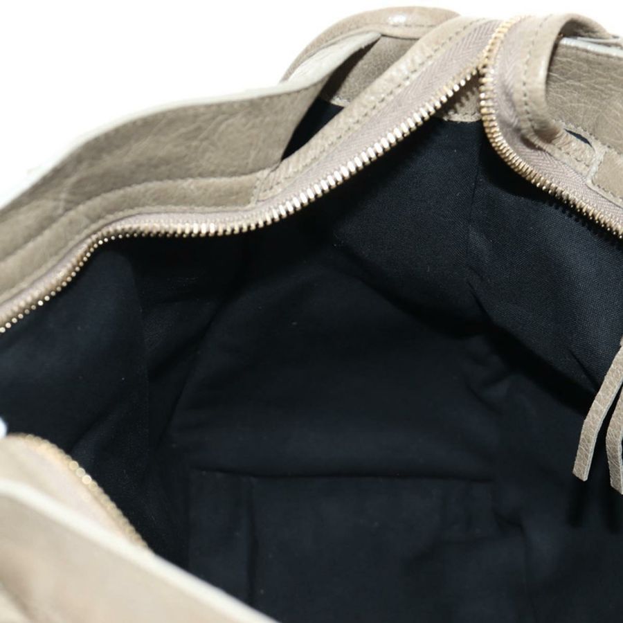 【日本直送】BALENCIAGA 城市手提包 皮革 兩用 米色/金色 115748 正品 185344M-26