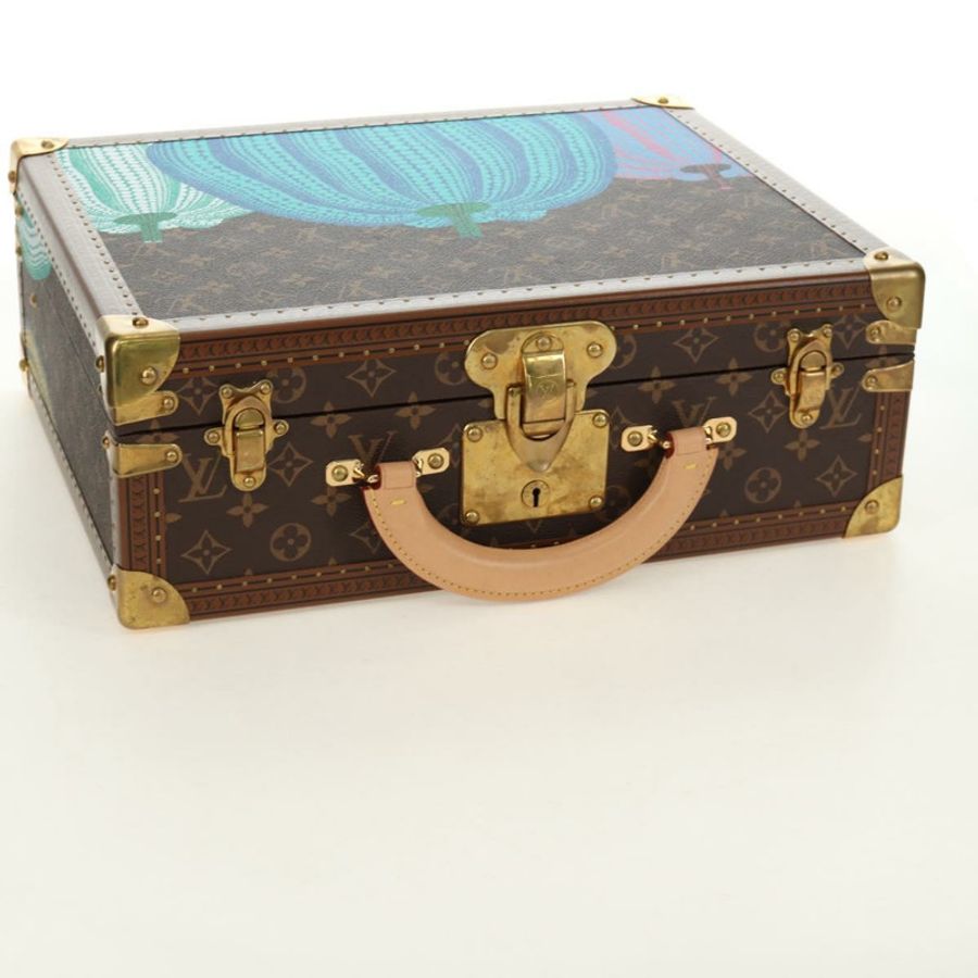 【日本直送】路易威登 Monogram LVxYK Cotoville 40 旅行箱 藍色 M10156 LV Auth 184943SM-5