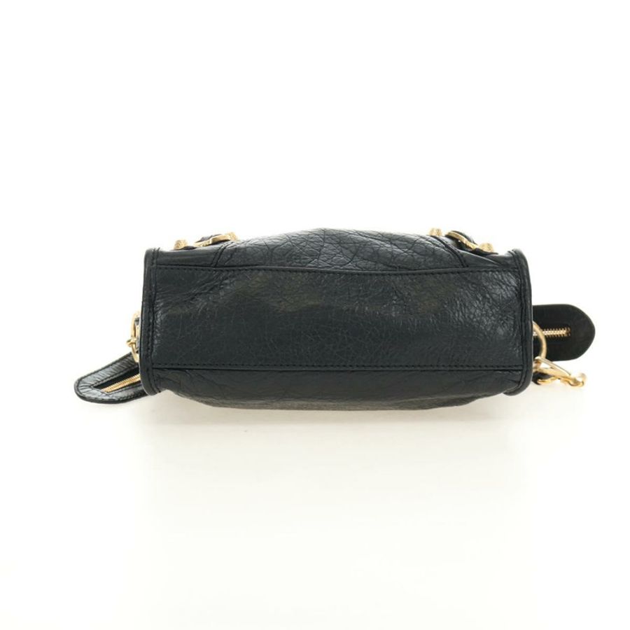 【日本直送】BALENCIAGA 迷你都會手袋 皮革 兩用 黑色 金色 309544 正品 185336SAM-4
