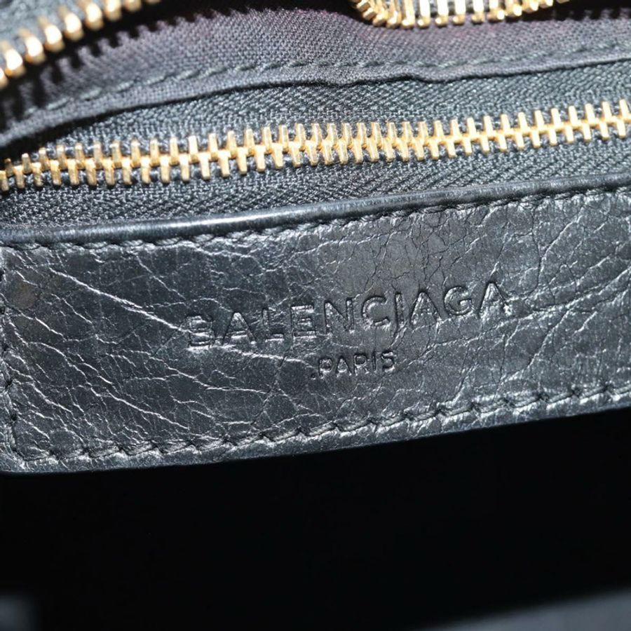 【日本直送】BALENCIAGA 迷你都會手袋 皮革 兩用 黑色 金色 309544 正品 185336SAM-20