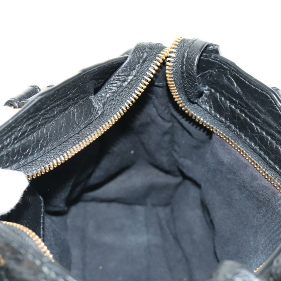 【日本直送】BALENCIAGA 迷你都會手袋 皮革 兩用 黑色 金色 309544 正品 185336SAM-21