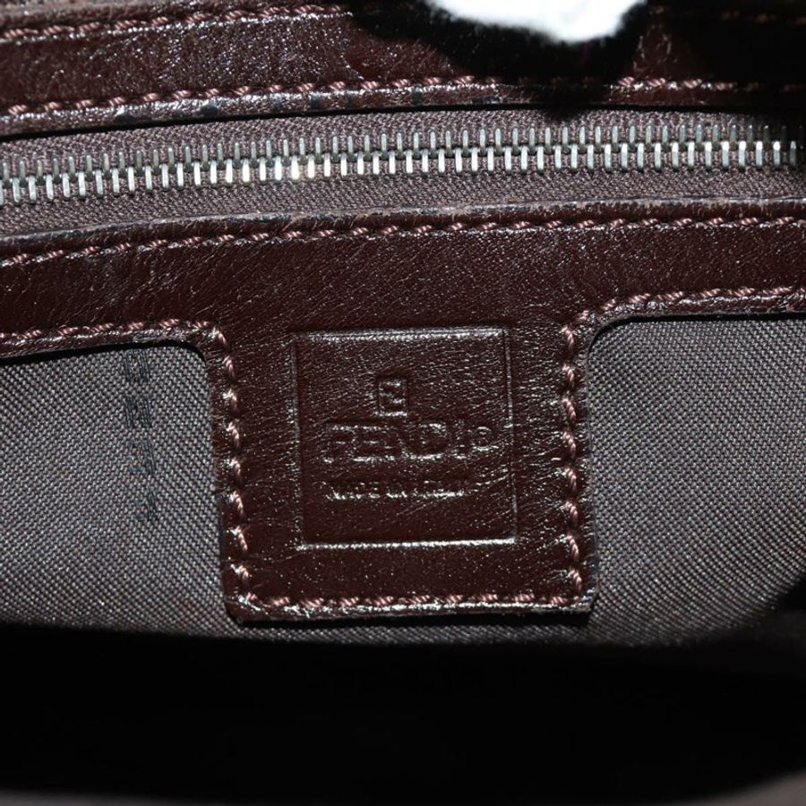【日本直送】FENDI Zucca帆布Mamma Baguette單肩包 黑色棕色 正品 185309M-22