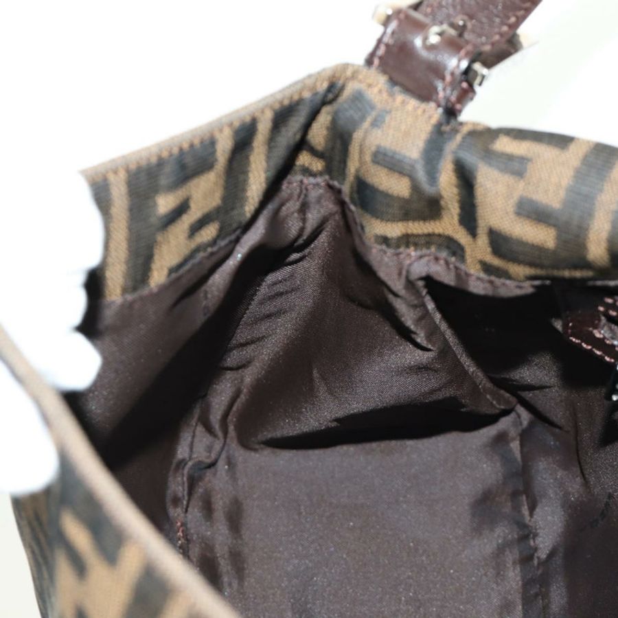 【日本直送】FENDI Zucca帆布Mamma Baguette單肩包 黑色棕色 正品 185309M-24