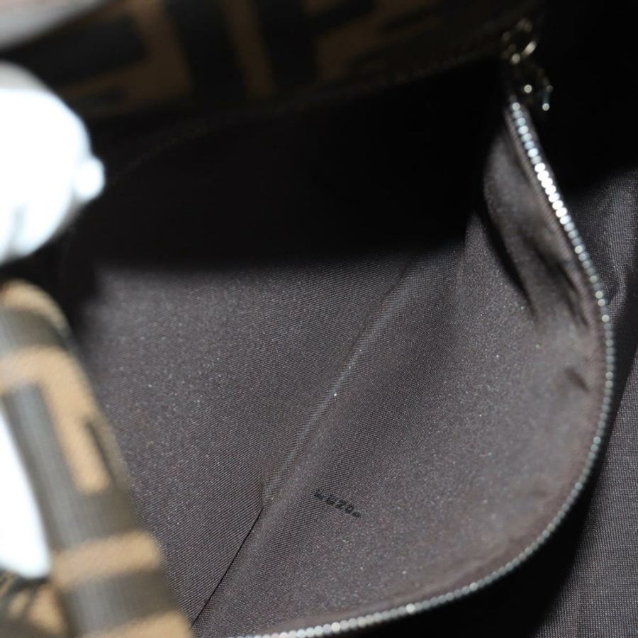 【日本直送】FENDI Zucca帆布Mamma Baguette單肩包 黑色棕色 正品 185309M-26