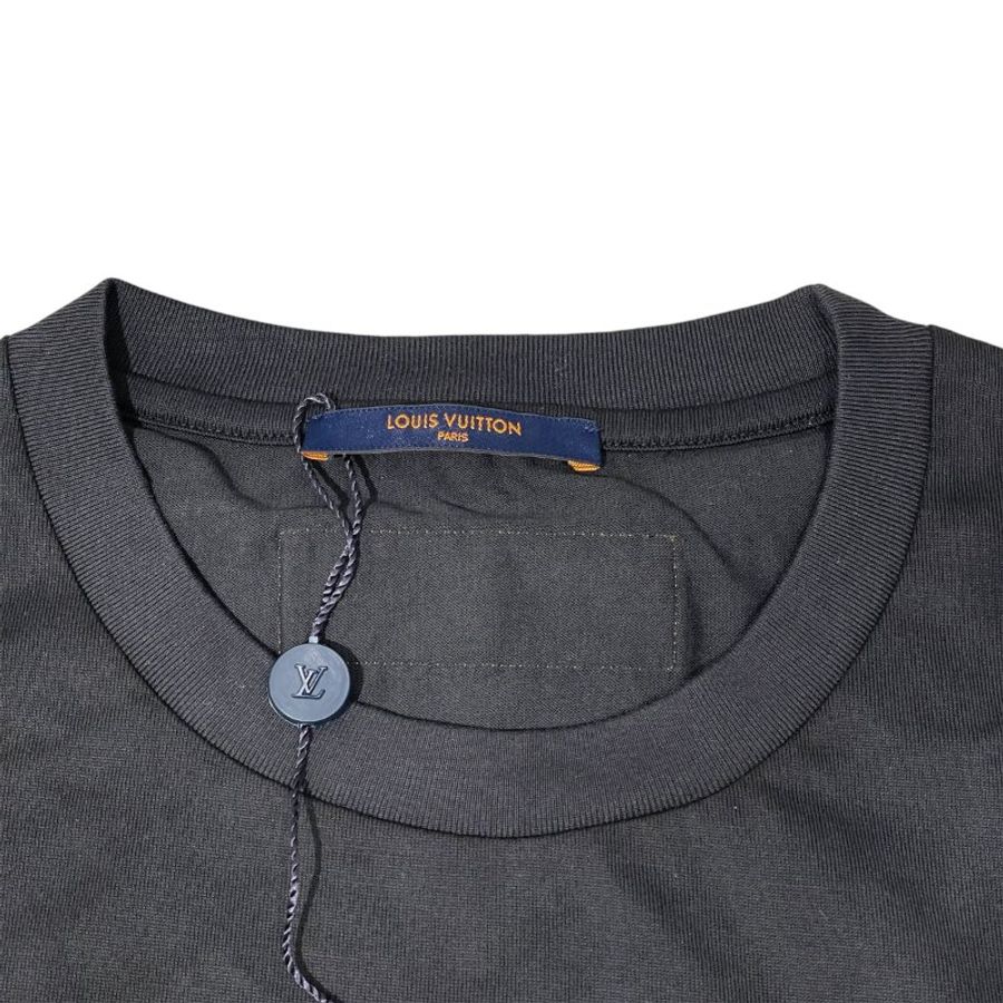 LOUIS VUITTON 路易威登 1A83R1 DOT TO DOT 短袖T恤 純棉 黑色 XL-5