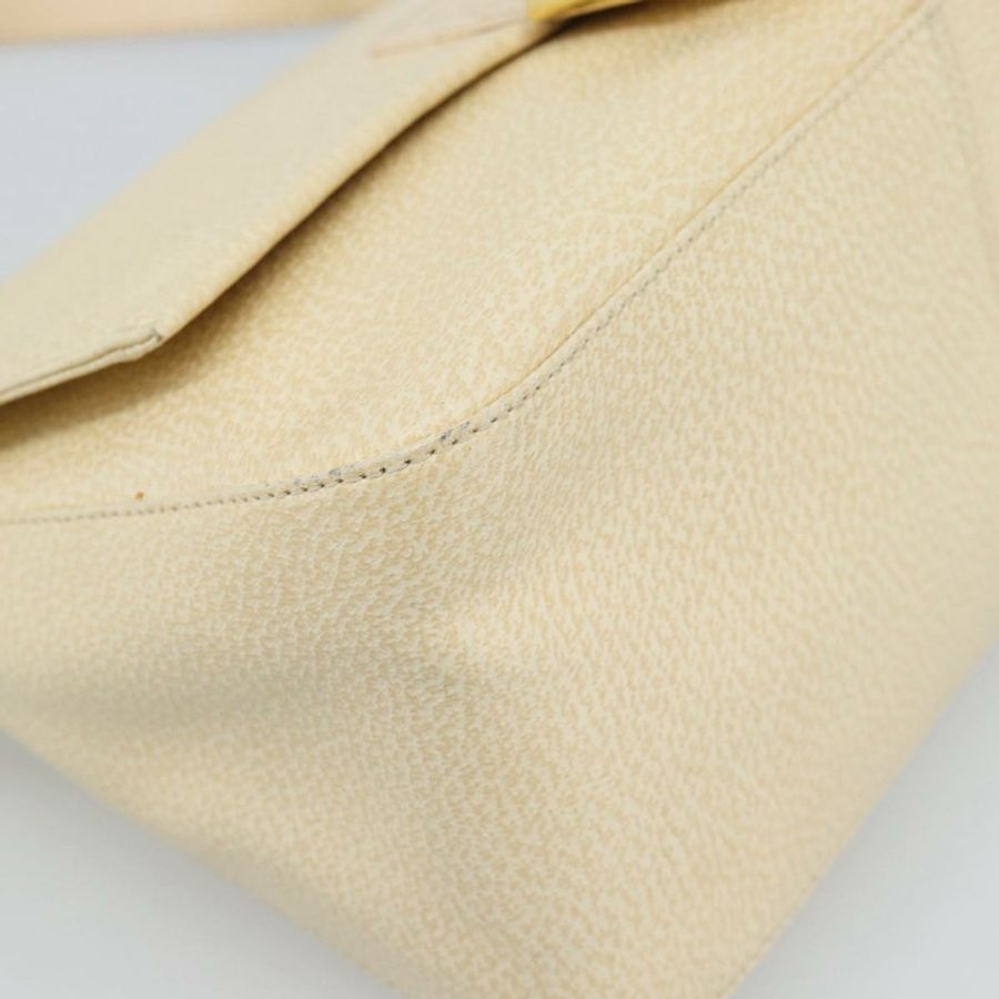 【日本直送】FENDI Mamma Baguette 單肩包,象牙/金色皮革,正品編號 186036SAM-15