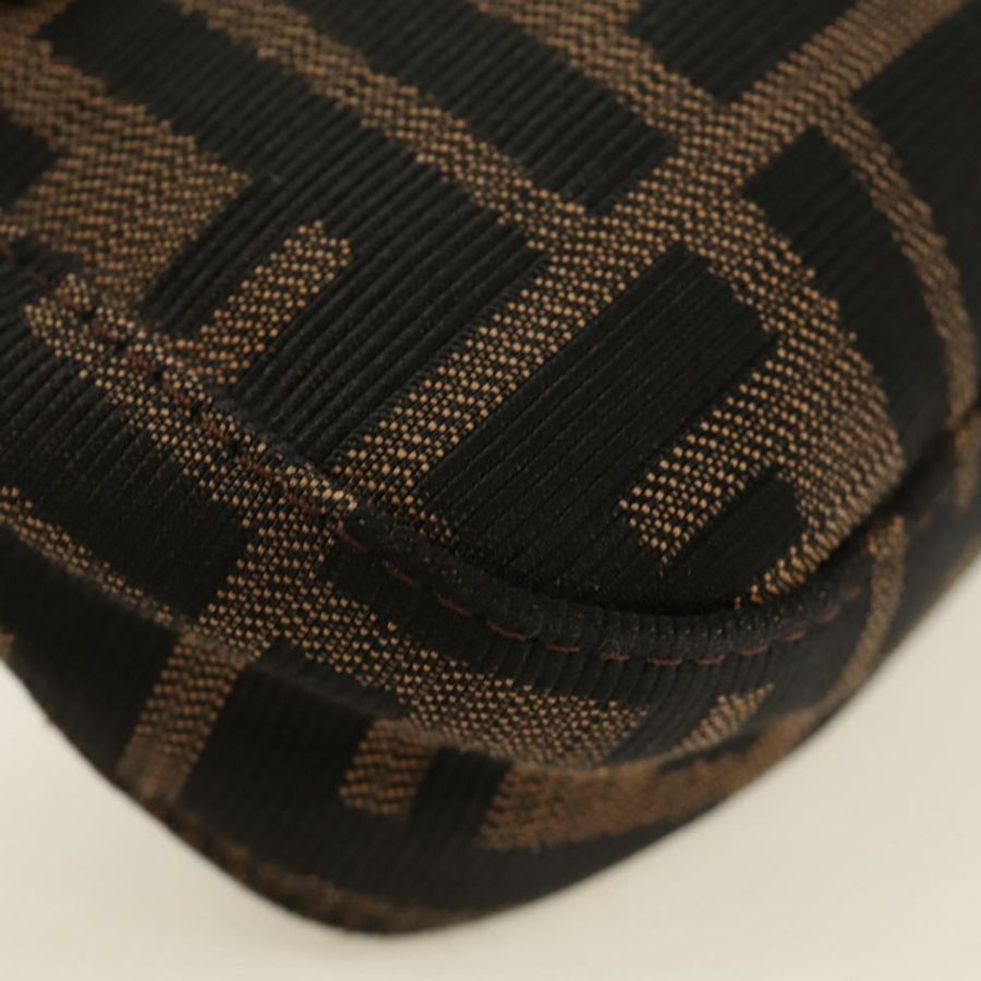 【日本直送】FENDI Zucca帆布Mamma Baguette單肩包 黑色棕色 正品 185961SAM-13