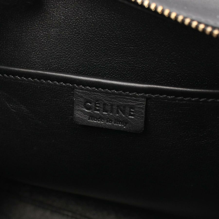 CELINE Luggage Nano Shopper 2WAY 手提包 168243 皮革 灰色 黑色 綠色 二手-3