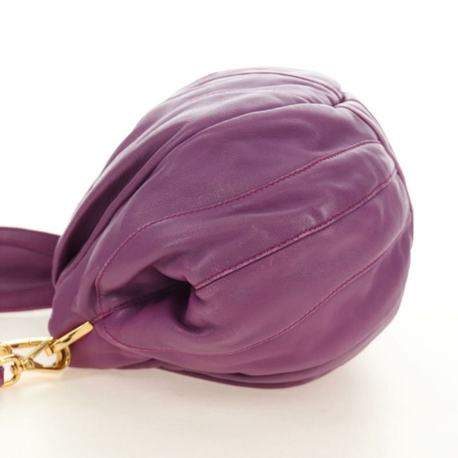 【日本直送】PRADA 紫色金色雙肩包,真皮材質,正品編號 185613M-2