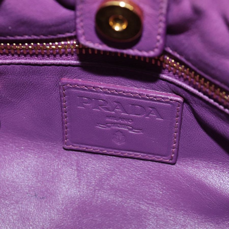 【日本直送】PRADA 紫色金色雙肩包,真皮材質,正品編號 185613M-24