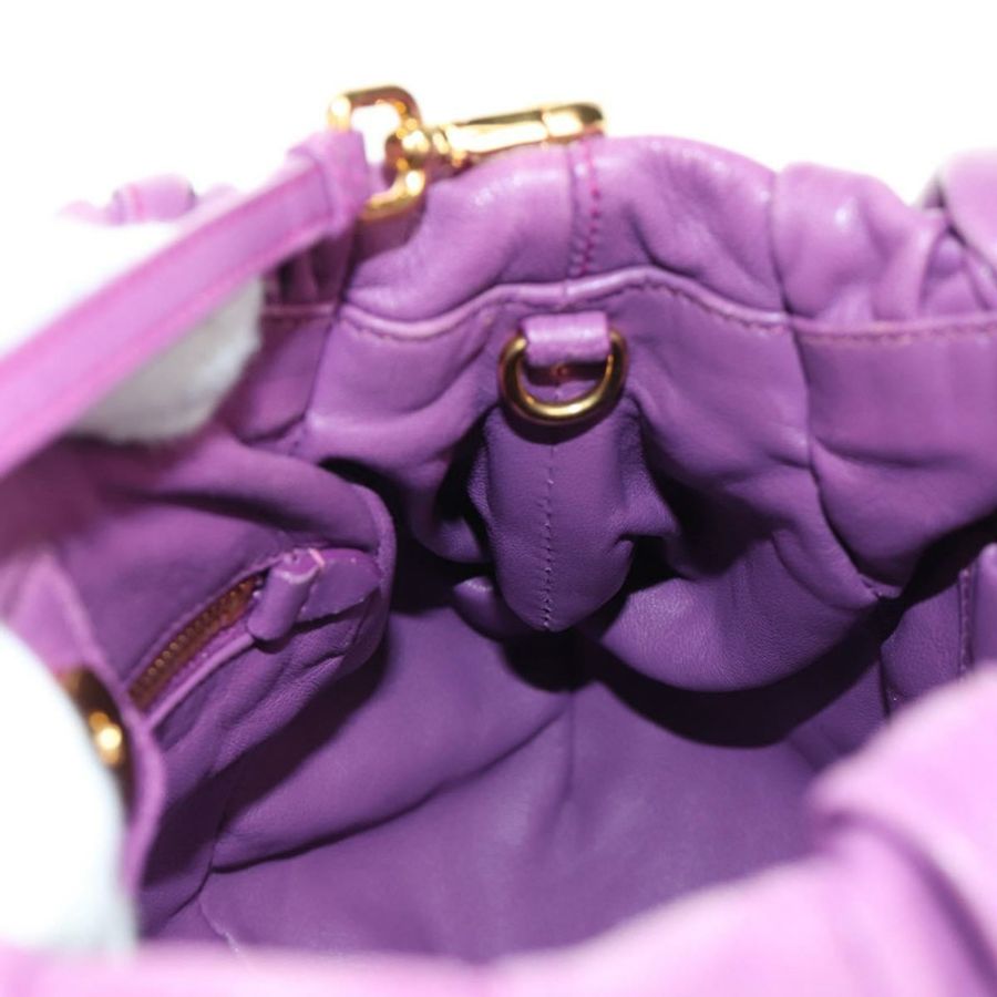 【日本直送】PRADA 紫色金色雙肩包,真皮材質,正品編號 185613M-27