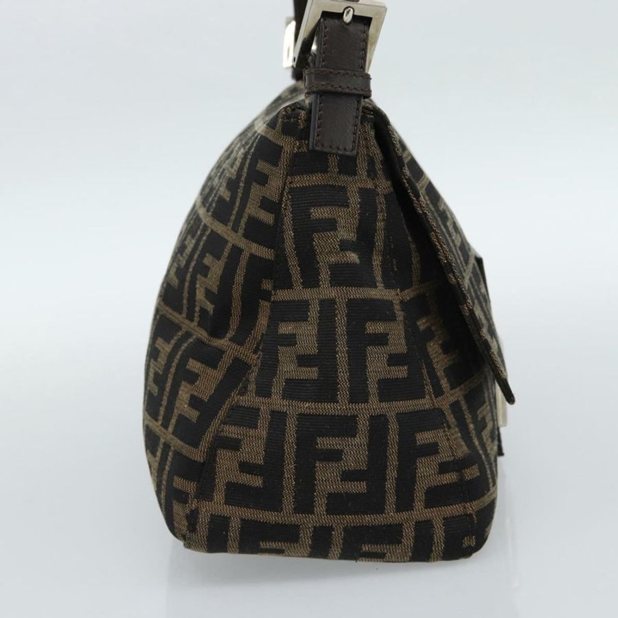 【日本直送】FENDI Zucca帆布Mamma Baguette單肩包 黑色棕色 正品 185971SAM-2