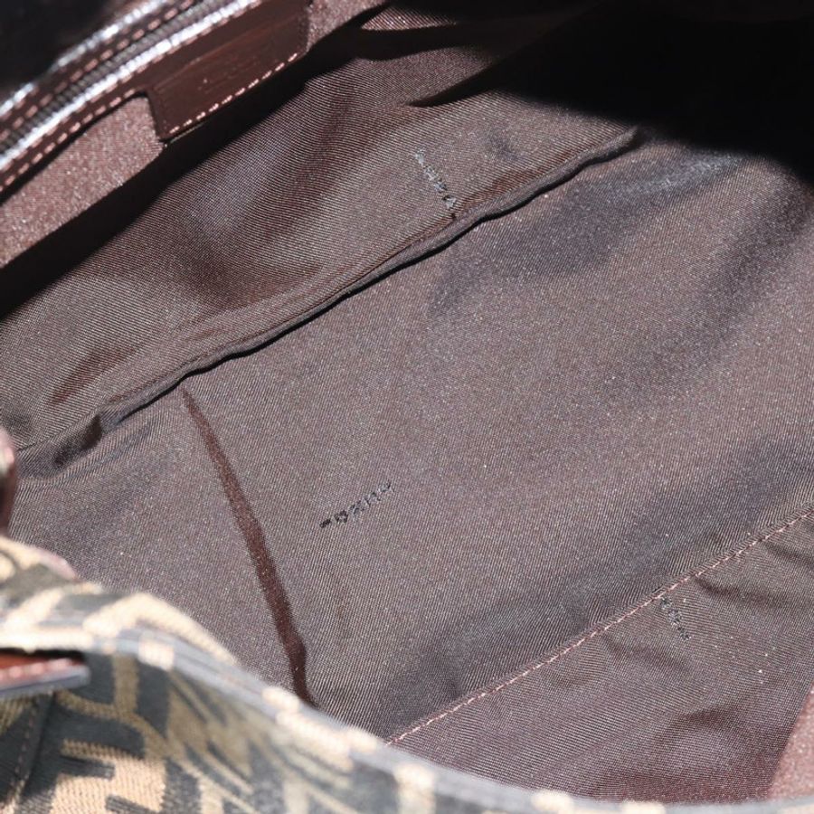 【日本直送】FENDI Zucca帆布Mamma Baguette單肩包 黑色棕色 正品 185971SAM-9