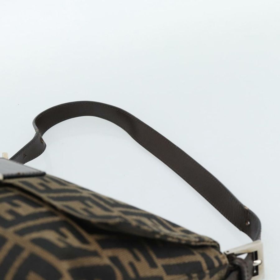 【日本直送】FENDI Zucca帆布Mamma Baguette單肩包 黑色棕色 正品 185971SAM-13