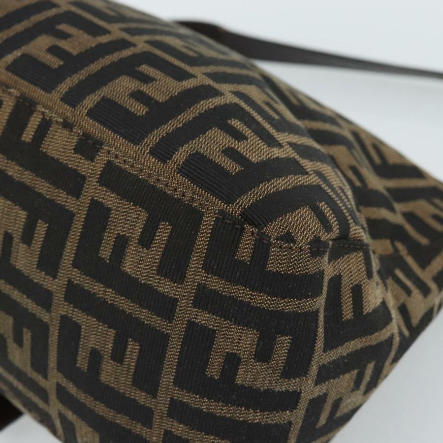 【日本直送】FENDI Zucca帆布Mamma Baguette單肩包 黑色棕色 正品 185971SAM-16