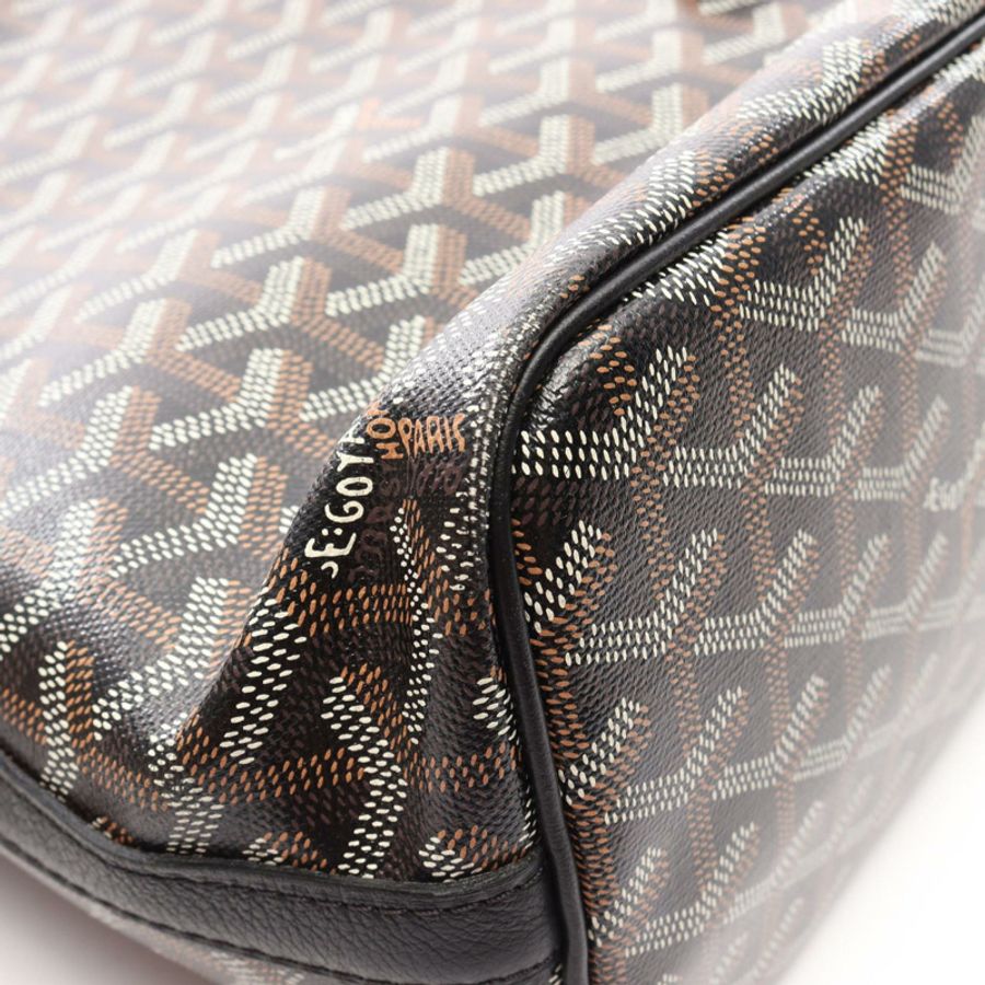 GOYARD Capetian MM 單肩包 PVC塗層帆布皮革 黑色 多色 二手-7