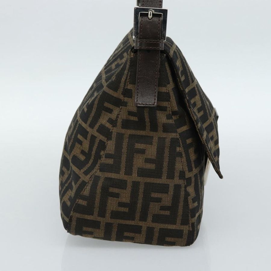 【日本直送】FENDI Zucca帆布Mamma Baguette單肩包 黑色棕色 正品 186037SAM-2